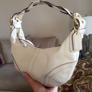 Coach soho braided strap leather hobo